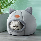 Deep Sleep Winter Cat Bed – Cozy Cave Nest for Cats & Small Dogs