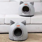 Deep Sleep Winter Cat Bed – Cozy Cave Nest for Cats & Small Dogs