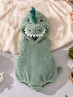 Little Dino Baby Hooded Romper