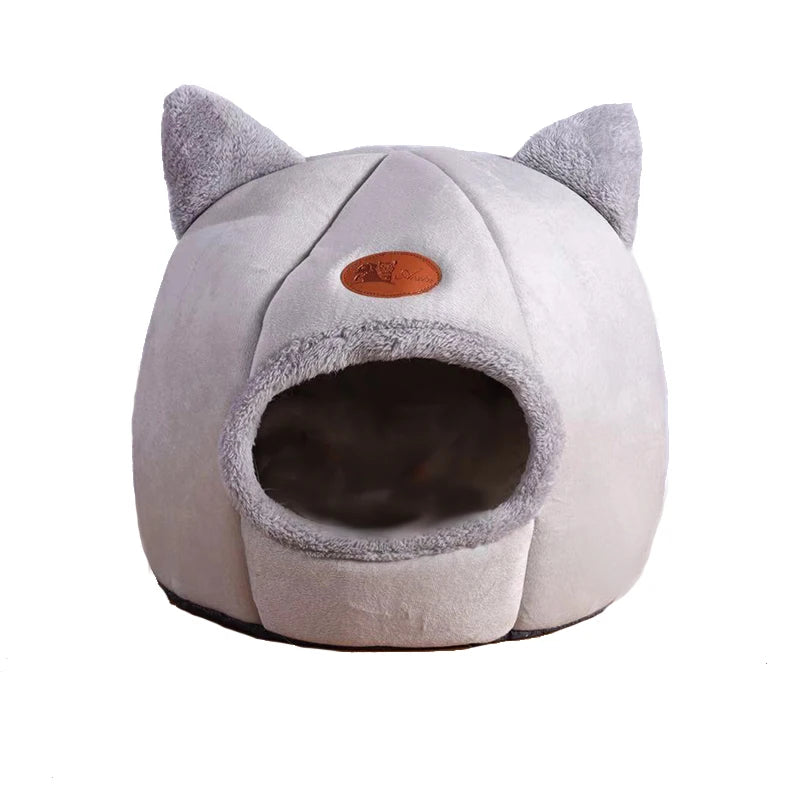 Deep Sleep Winter Cat Bed – Cozy Cave Nest for Cats & Small Dogs