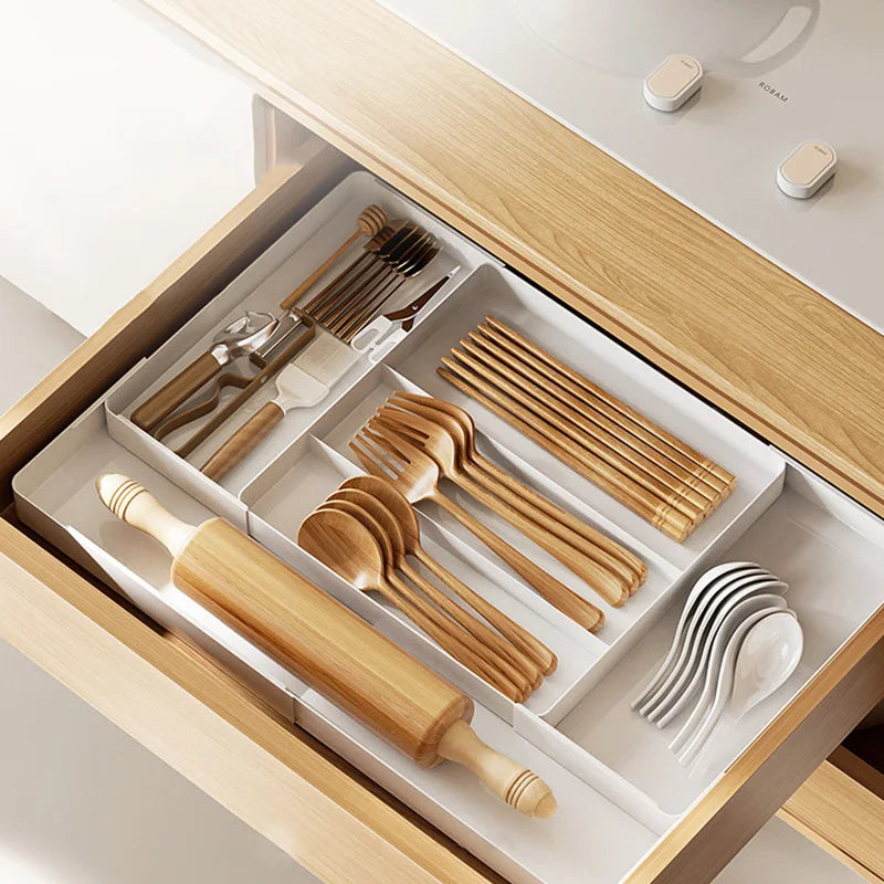Expandable Drawer Organizer – Adjustable Cutlery Tray for Kitchen Drawers