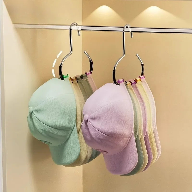 Durable Circle Ring Hat Hanger Non-Marking Non-Slip Hat Storage Hook Scarf Towel Tie Hanging Rack