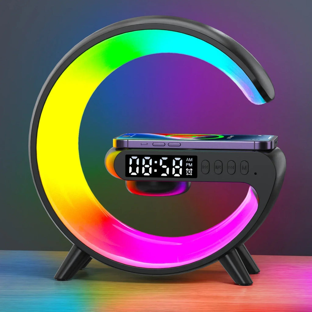 Wireless Charging Station with Clock & Speaker