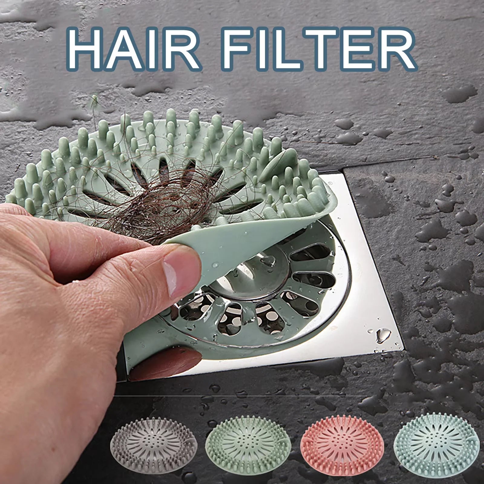 Hair Filter Sink Anti-Blocking Strainer Bathtub Shower Floor Drain Stopper Silicone Kitchen Deodorant Plug Bathroom Accessories