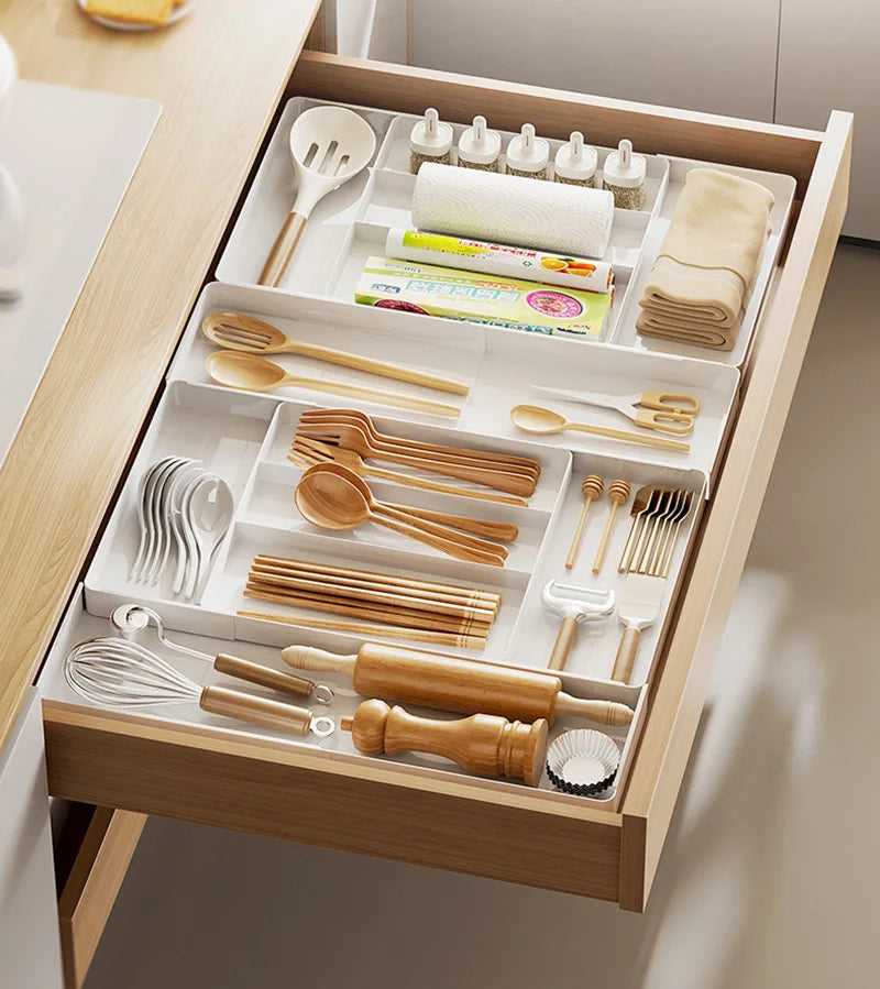Expandable Drawer Organizer – Adjustable Cutlery Tray for Kitchen Drawers