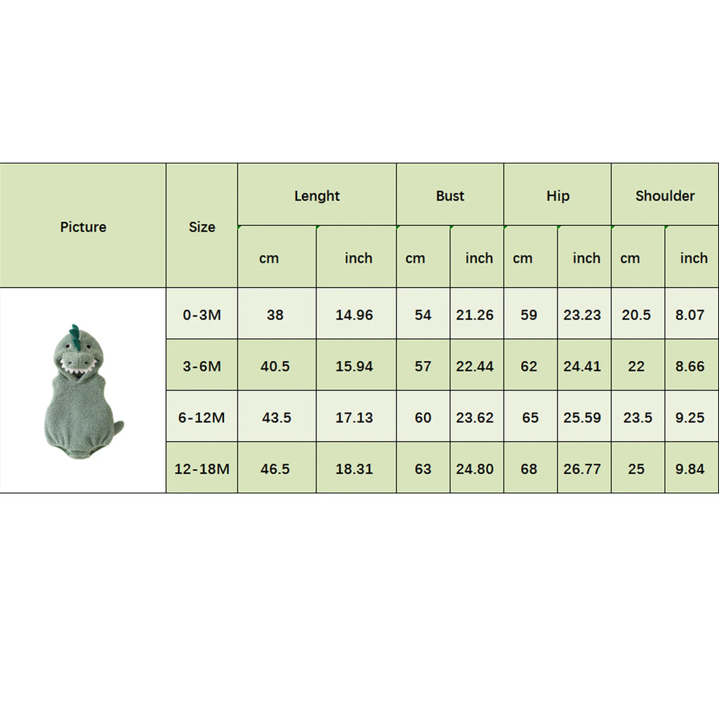 Little Dino Baby Hooded Romper