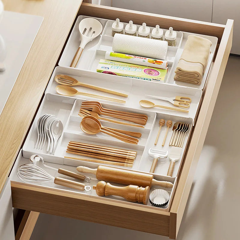 Expandable Drawer Organizer – Adjustable Cutlery Tray for Kitchen Drawers