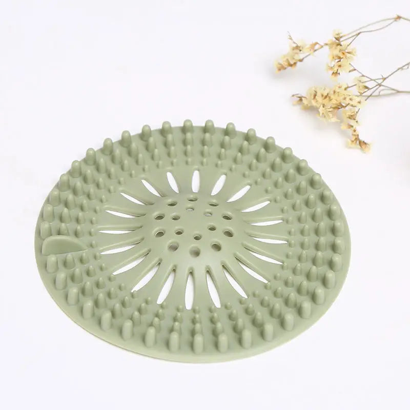 Silicone Drain Hair Catcher with Suction Cup Shower Bathtub Drain Strainer Hair Filter Drain Sink Strainer Bathroom Accessories
