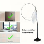 Interactive Cat Feather Wand Toy with Bell & Suction Cup