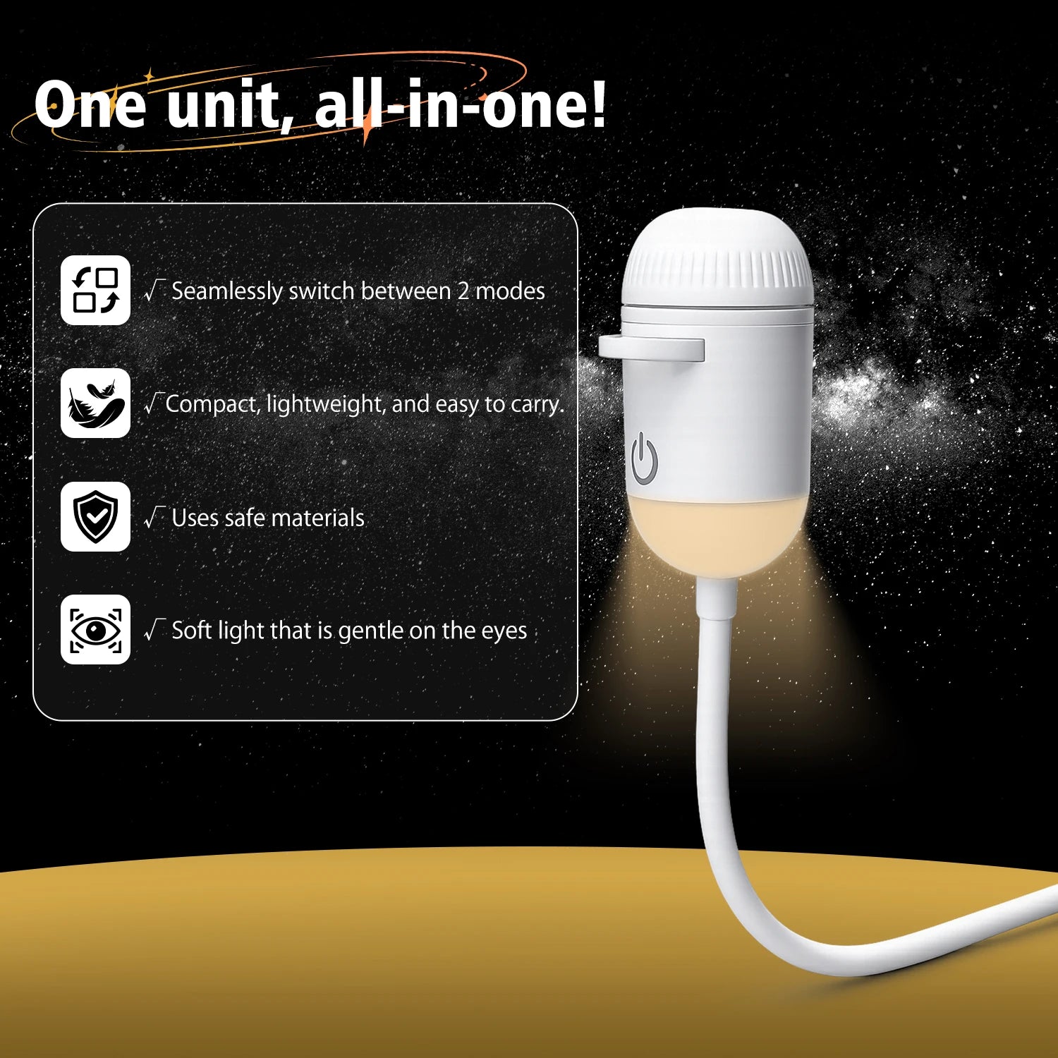 Portable USB LED Gooseneck Light – Flexible Reading Lamp | Vamora