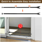 Door Security Bar 44-55 Inch Adjustable Door Security Bar Home Security Door Stopper Door Security 3 in 1 Door Jammer Security