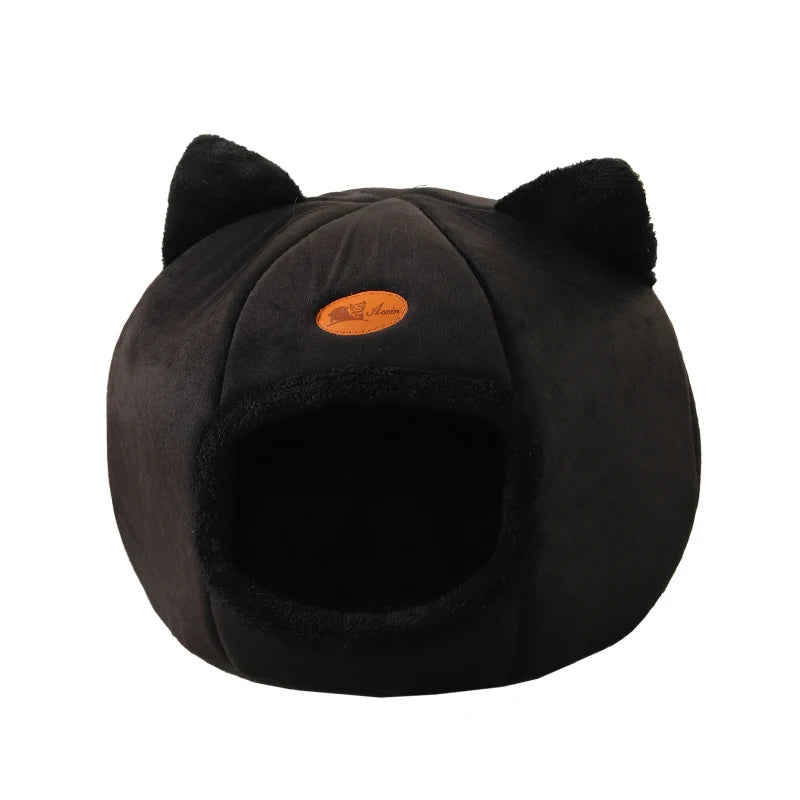 Deep Sleep Winter Cat Bed – Cozy Cave Nest for Cats & Small Dogs
