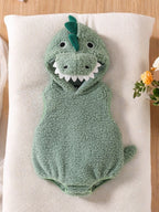 Little Dino Baby Hooded Romper