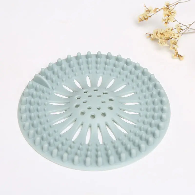 Silicone Drain Hair Catcher with Suction Cup Shower Bathtub Drain Strainer Hair Filter Drain Sink Strainer Bathroom Accessories
