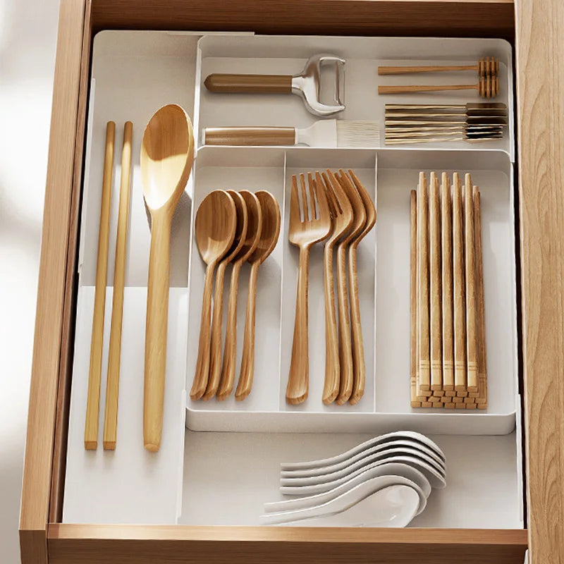 Expandable Drawer Organizer – Adjustable Cutlery Tray for Kitchen Drawers