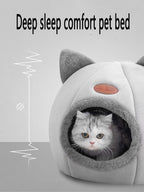 Deep Sleep Winter Cat Bed – Cozy Cave Nest for Cats & Small Dogs