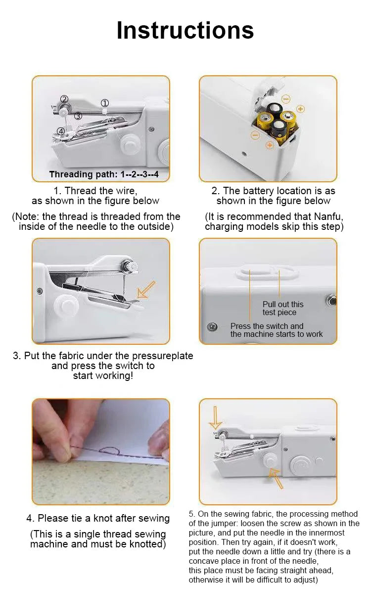 Portable Handheld Sewing Machine