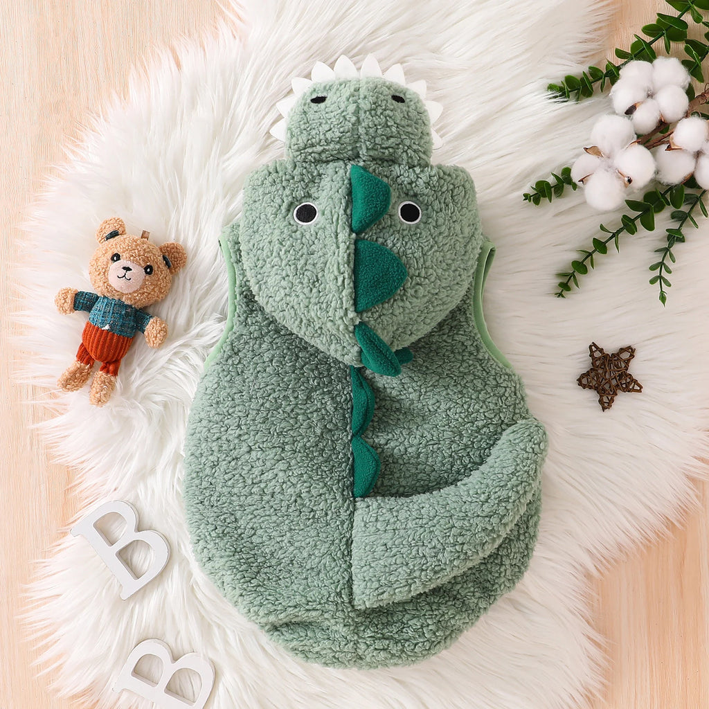 Little Dino Baby Hooded Romper