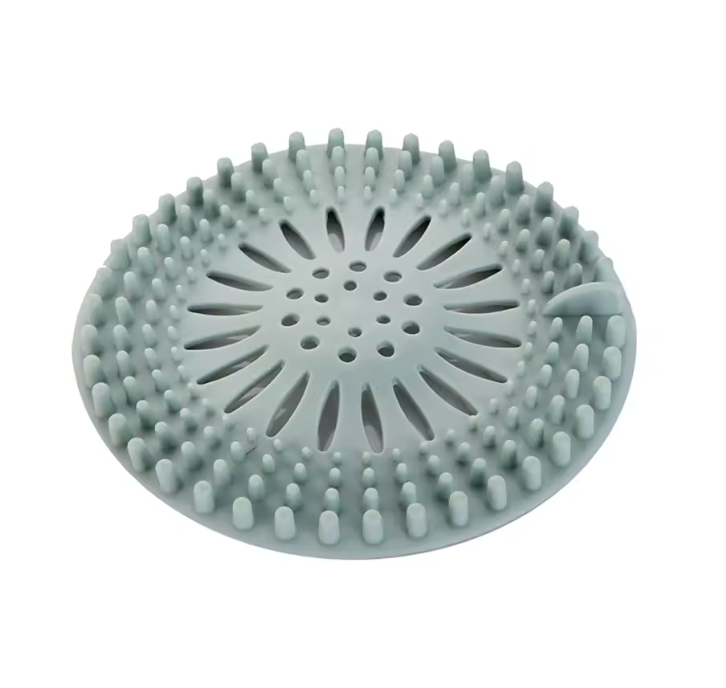 Silicone Drain Hair Catcher with Suction Cup Shower Bathtub Drain Strainer Hair Filter Drain Sink Strainer Bathroom Accessories