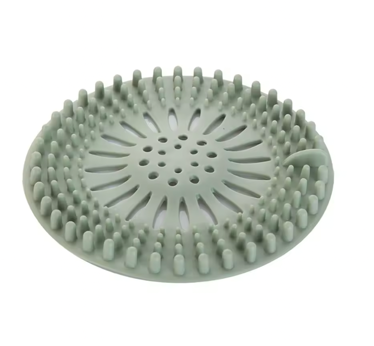 Silicone Drain Hair Catcher with Suction Cup Shower Bathtub Drain Strainer Hair Filter Drain Sink Strainer Bathroom Accessories