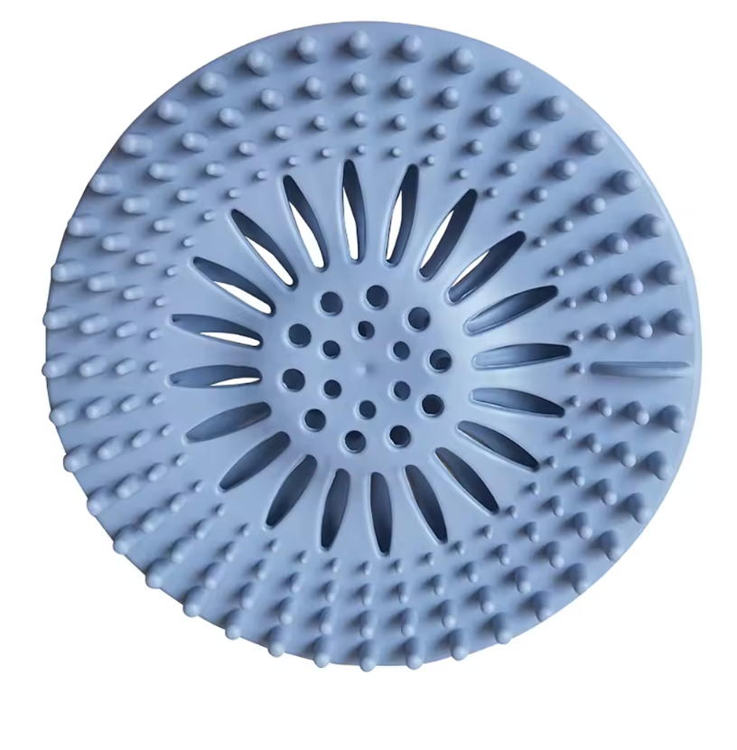 Silicone Drain Hair Catcher with Suction Cup Shower Bathtub Drain Strainer Hair Filter Drain Sink Strainer Bathroom Accessories