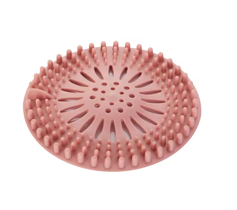 Silicone Drain Hair Catcher with Suction Cup Shower Bathtub Drain Strainer Hair Filter Drain Sink Strainer Bathroom Accessories