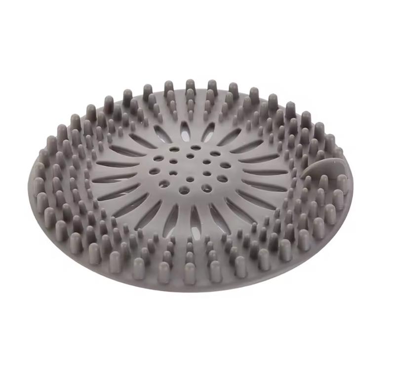 Silicone Drain Hair Catcher with Suction Cup Shower Bathtub Drain Strainer Hair Filter Drain Sink Strainer Bathroom Accessories