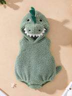 Little Dino Baby Hooded Romper