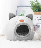 Deep Sleep Winter Cat Bed – Cozy Cave Nest for Cats & Small Dogs