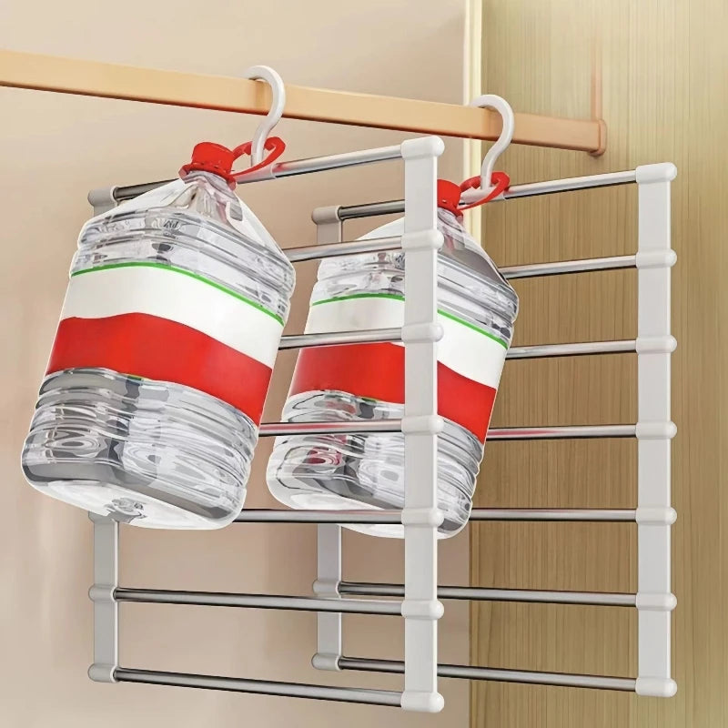 Multi-Layer Pants Hanger – Space-Saving Closet Organizer with Non-Slip Clips