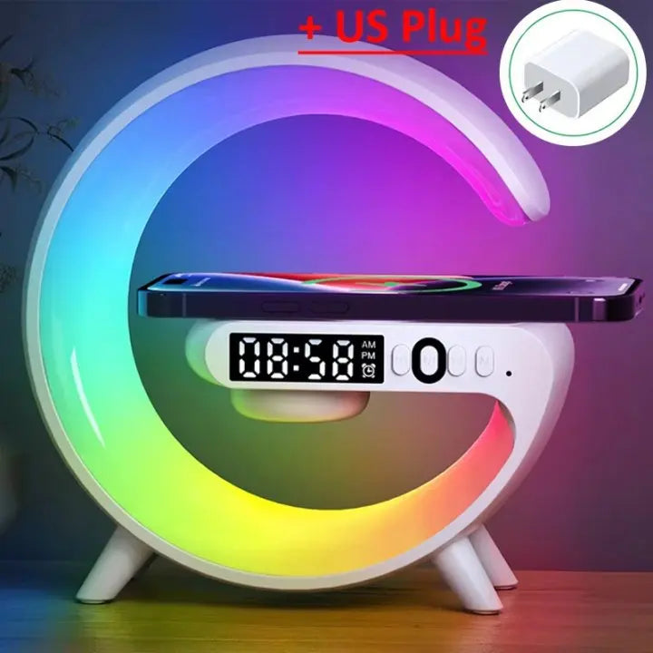 Wireless Charging Station with Clock & Speaker