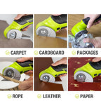 Cordless Electric Scissors, 4V Electric Mini Cutter, Carpet Cardboard Cutter Tool, Rotary Cutter for Cardboard Packages Leather
