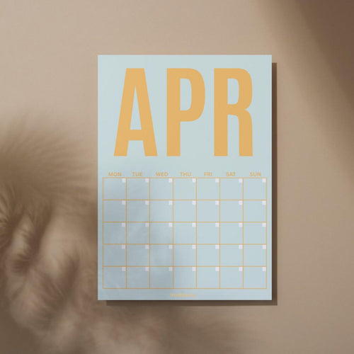 Colorful Monthly Wall Planner, Undated Calendar A3 A4 (Digital Download)