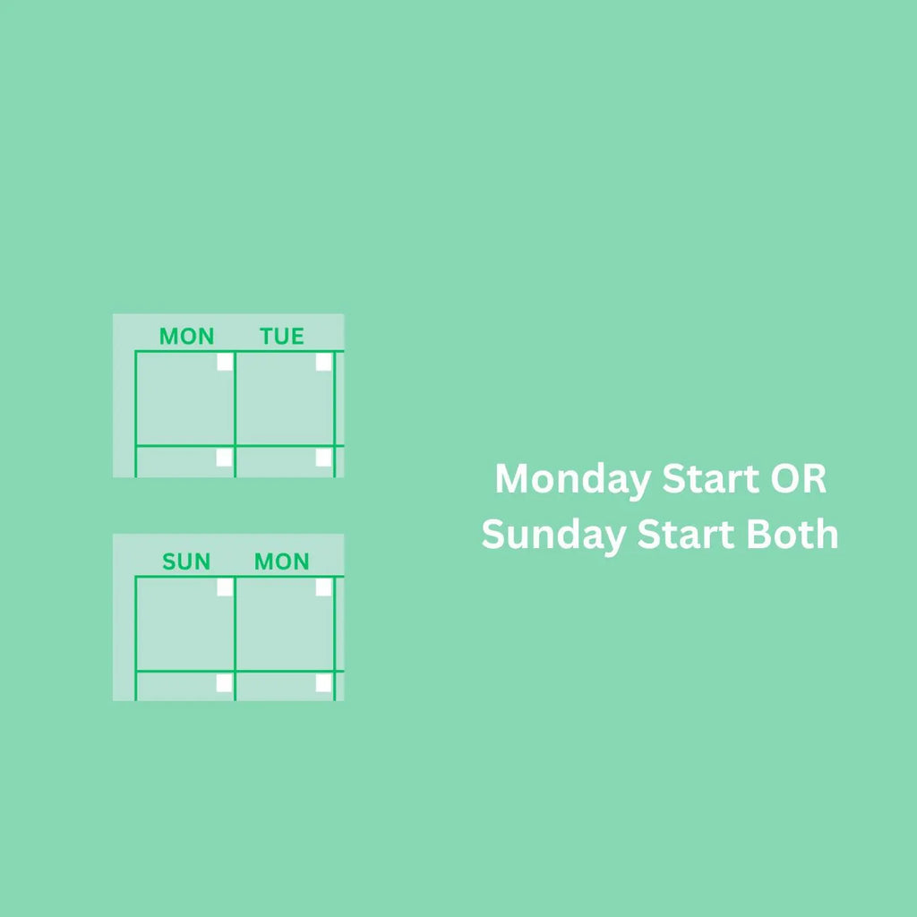 Colorful Monthly Wall Planner, Undated Calendar A3 A4 (Digital Download)